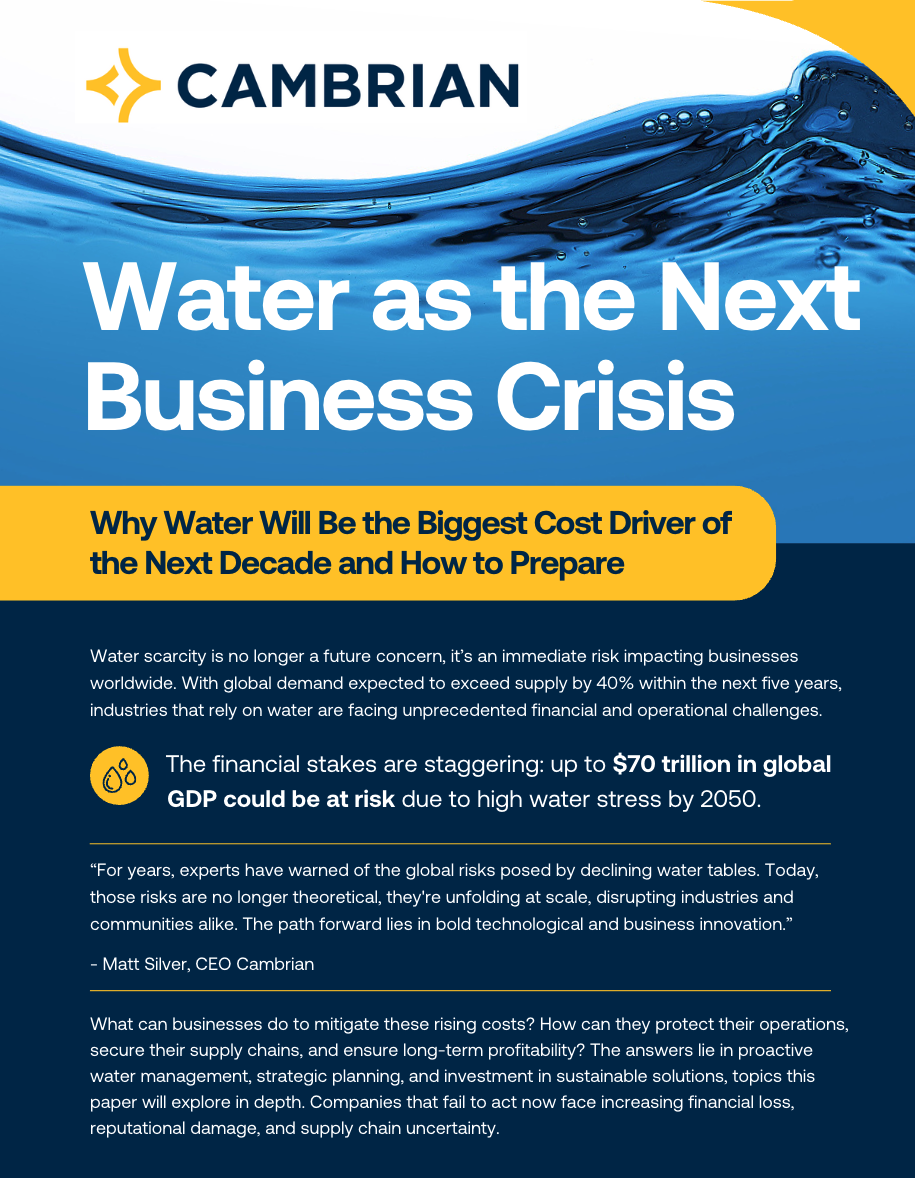 Water as the Next Business Crisis Cover